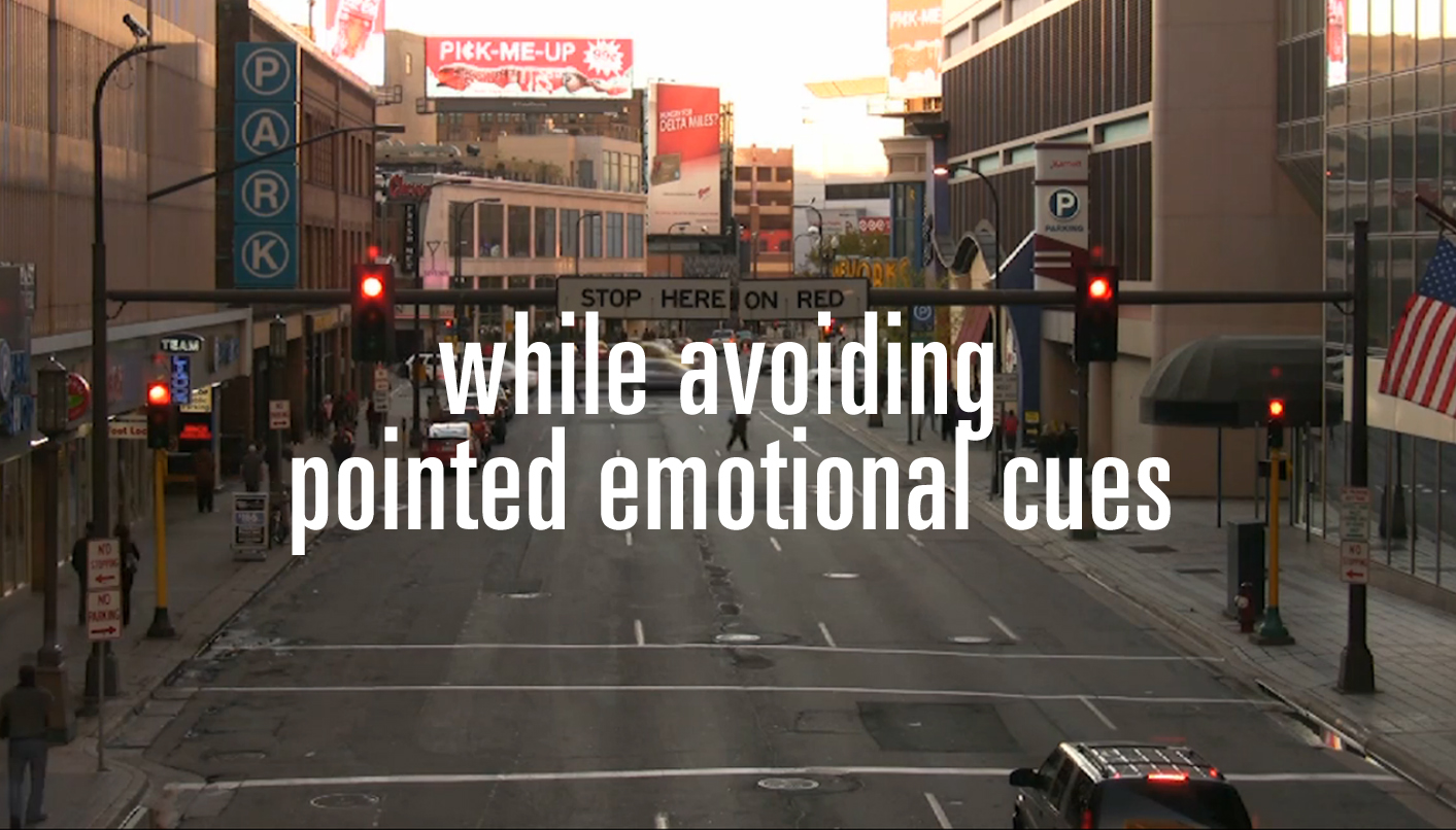 while avoiding pointed emotional cues