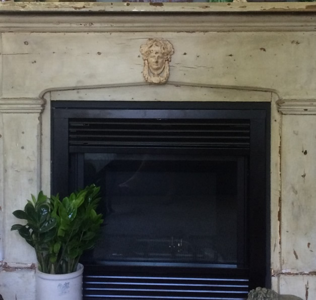 fireplace with mantel