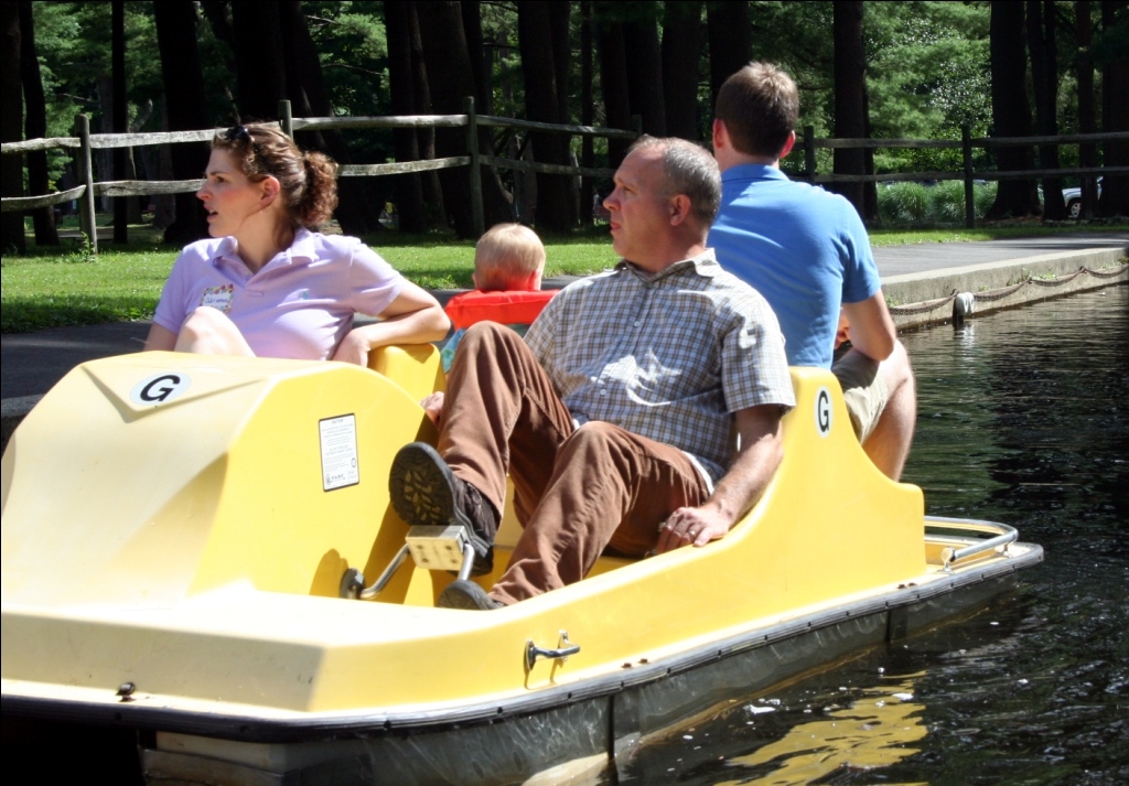 couple on paddle boat